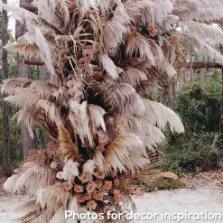 Faux Pampas Grass - 6 Stems - 38