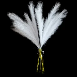 Faux Pampas Grass - 6 Stems - 38" Long - White