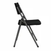 Feather XT™ Blow Molded Black Plastic Folding Chair with Black Frame
