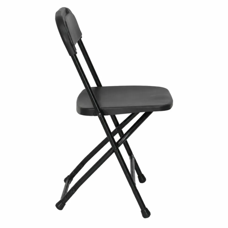 Feather XT™ Kid's Plastic Folding Chair - 220 lb Capacity - Black