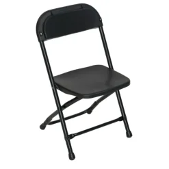 Feather XT™ Kid's Plastic Folding Chair - 220 lb Capacity - Black
