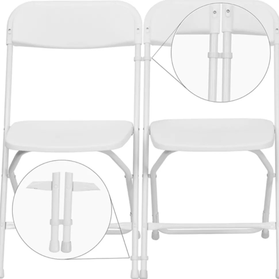 Feather XT™ Plastic Folding Chair - 630 lb Capacity - Cream