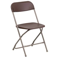 Feather XT™ Plastic Folding Chair - 630 lb Capacity - Brown