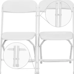 Feather XT™ Plastic Folding Chair - 630 lb Capacity - Light Gray