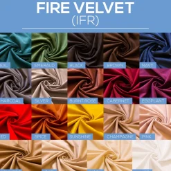 Fire Velvet (IFR) Drape w/ Sewn Rod Pocket - Emerald
