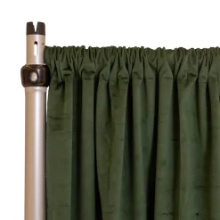 Fire Velvet (IFR) Drape w/ Sewn Rod Pocket - Emerald