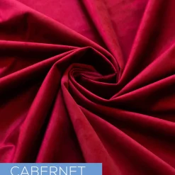 Fire Velvet (IFR) Drape w/ Sewn Rod Pocket - Cabernet