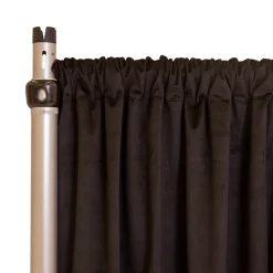 Fire Velvet (IFR) Drape w/ Sewn Rod Pocket - Black