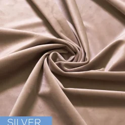 Fire Velvet (IFR) Drape w/ Sewn Rod Pocket - Silver
