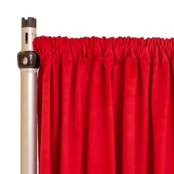 Fire Velvet (IFR) Drape w/ Sewn Rod Pocket - Red