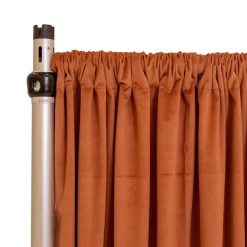 Fire Velvet (IFR) Drape w/ Sewn Rod Pocket - Spice