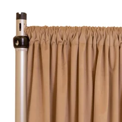 Fire Velvet (IFR) Drape w/ Sewn Rod Pocket - Cashmere