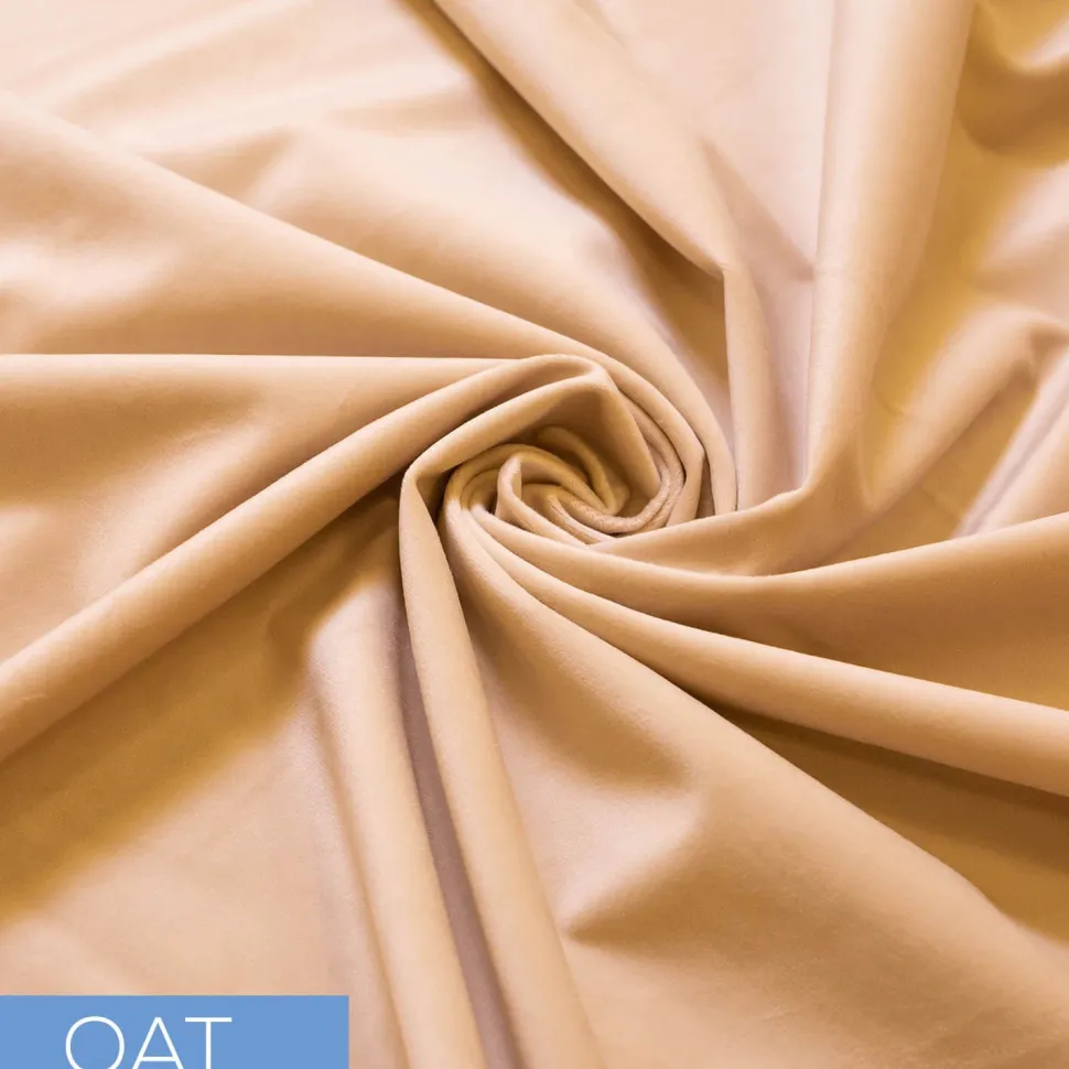 Fire Velvet (IFR) Drape w/ Sewn Rod Pocket - Oat