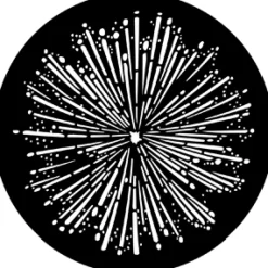 Fireworks 2 - Stock Gobo for Gobo Light Projectors - Choose your size!