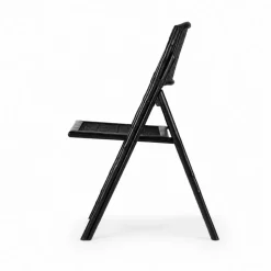 FirmFold™ Bamboo Folding Chair - Matte Black