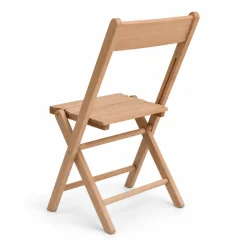 FirmFold™ European Beech Wood Folding Chair - Raw