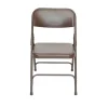 FirmFold™ Premium Triple-Braced Steel Folding Chair - Brown