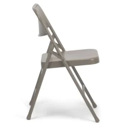 FirmFold™ Premium Triple-Braced Steel Folding Chair - Beige