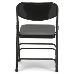 FirmFold™ Premium Triple-Braced Steel Folding Chair - Black
