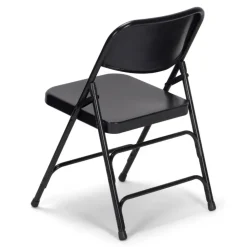 FirmFold™ Premium Triple-Braced Steel Folding Chair - Navy