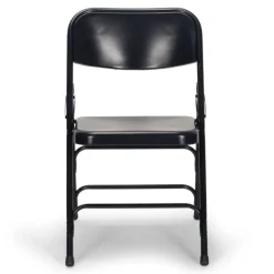 FirmFold™ Premium Triple-Braced Steel Folding Chair - Navy