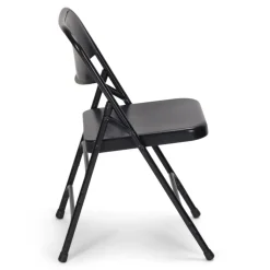 FirmFold™ Premium Triple-Braced Steel Folding Chair - Navy