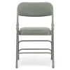 FirmFold™ Premium Triple-Braced Fabric Padded Metal Folding Chair - Grey