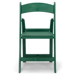 FirmFold™ Resin Folding Chair w/ Vinyl Padded Seat - 1000 lb Capacity - Green