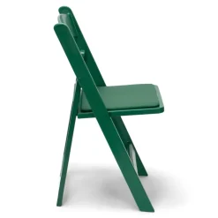 FirmFold™ Resin Folding Chair w/ Vinyl Padded Seat - 1000 lb Capacity - Green