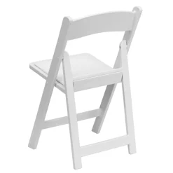 FirmFold™ Resin Folding Chair w/ Vinyl Padded Seat - 1000 lb Capacity - White