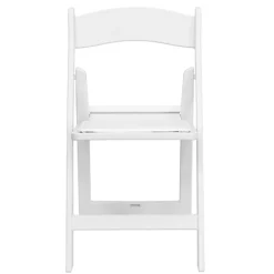 FirmFold™ Resin Folding Chair w/ Vinyl Padded Seat - 1000 lb Capacity - White