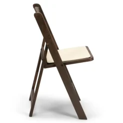 FirmFold™ Resin Folding Chair w/ Wood-Grain Aesthetic - Walnut