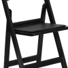 FirmFold™ Resin Folding Chair w/ Vinyl Padded Seat - 1000 lb Capacity - Black