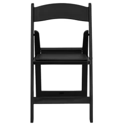 FirmFold™ Resin Folding Chair w/ Vinyl Padded Seat - 1000 lb Capacity - Black