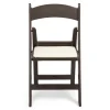 FirmFold™ Resin Folding Chair w/ Vinyl Padded Seat - 1000 lb Capacity - Dark Brown