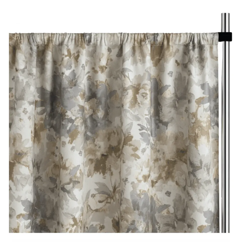Flax Florence Curtain Panel w/ 4" Rod Pocket - 116" Wide - Many Size Options