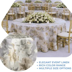 Flax Florence Jacquard Tablecloth - Multiple Size Options