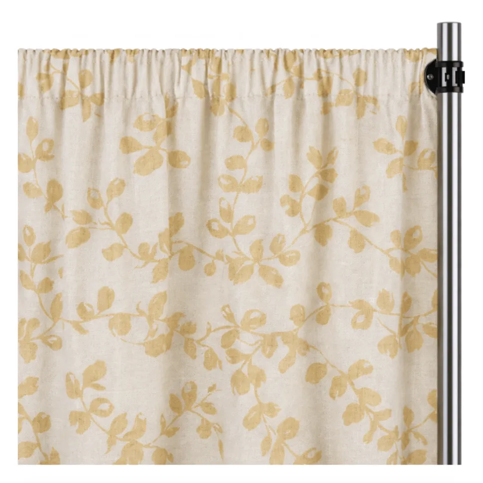Flax Portofino Curtain Panel w/ 4" Rod Pocket - 110" Wide - Many Size Options