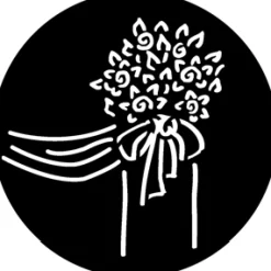 Floral Decoration 1 - Stock Gobo for Gobo Light Projectors - Choose your size!