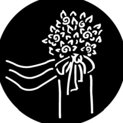 Floral Decoration 2 - Stock Gobo for Gobo Light Projectors - Choose your size!