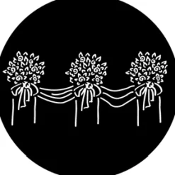 Floral Decoration 3 - Stock Gobo for Gobo Light Projectors - Choose your size!