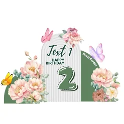 Floral Garden Foam Core Birthday Backdrop Kit by PopScene™