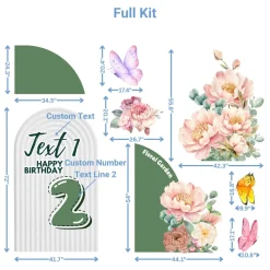 Floral Garden Foam Core Birthday Backdrop Kit by PopScene™