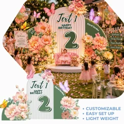 Floral Garden Foam Core Birthday Backdrop Kit by PopScene™