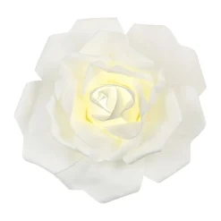 12" Foam LED Rose for Wall Decor, Backdrops and More - Ivory