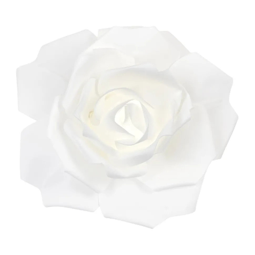 12" Foam LED Rose for Wall Decor, Backdrops and More - White