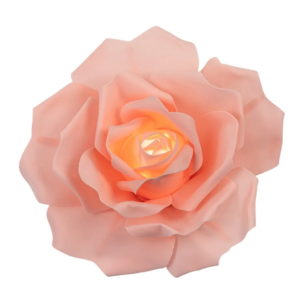 12" Foam LED Rose for Wall Decor, Backdrops and More - Blush