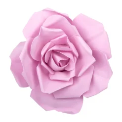 12" Foam Rose for Wall Decor, Backdrops and More - Pink