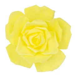 12" Foam Rose for Wall Decor, Backdrops and More - Yellow