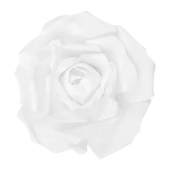 12" Foam Rose for Wall Decor, Backdrops and More - White